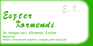 eszter kormendi business card
