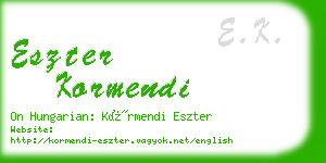 eszter kormendi business card